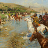 Franz Roubaud. Circassian Equestrian Army During the Crossing of the River Course - photo 1
