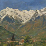 Eugen Bracht. Mountain Valley in front of a Snowy Mountain Massif - фото 1