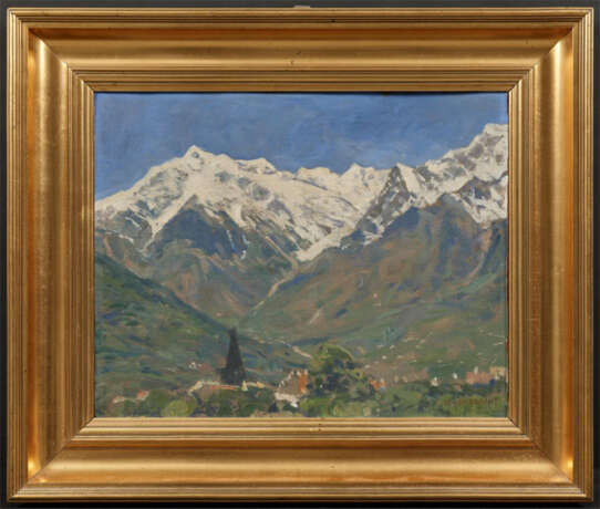 Eugen Bracht. Mountain Valley in front of a Snowy Mountain Massif - фото 2