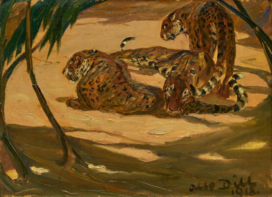 Otto Dill. Three Leopards - photo 1 Otto Dill. Three Leopards - photo 1