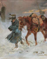 Wojciech Kossak. In the Snow Storm