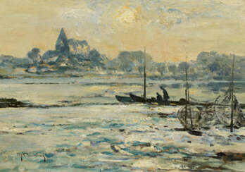 Max Clarenbach. Fishermen on the Lower Rhine