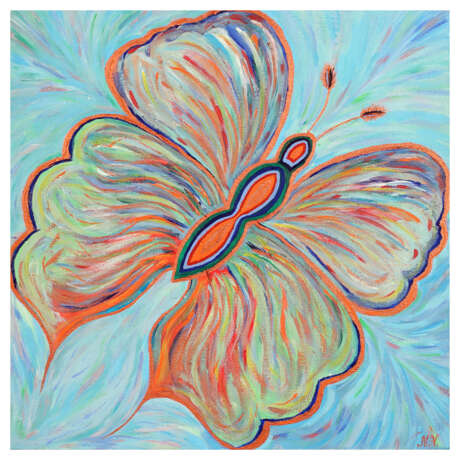 “Butterfly” Wood Acrylic paint Abstractionism Animalistic 2018 - photo 1