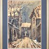 Городской вид watercolor Mid-20th century г. - фото 1