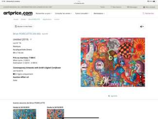 Painted Globe with a Rock Crystal and a Base in Gilt Bronze