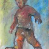 Первые шаги Бумага Смешанная техника Абстрактный субъективизм Портрет - фото 1