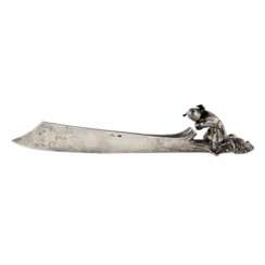 Original silver paper knife, Faberge firm, last quarter of the 19th century. 