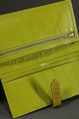 Hermès "Béarn Soufflet" Brieftasche aus hellgrünem… - Foto 4 Hermès "Béarn Soufflet" Brieftasche aus hellgrünem… - Foto 4