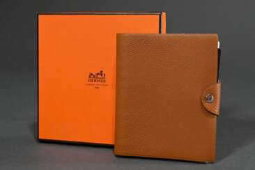 Hermès Cahier Ulysse PM, hellbraunes Kalbsleder mi…