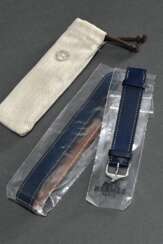 Hermès Douple Tour Uhrenarmband, dunkelblaues Kalb…