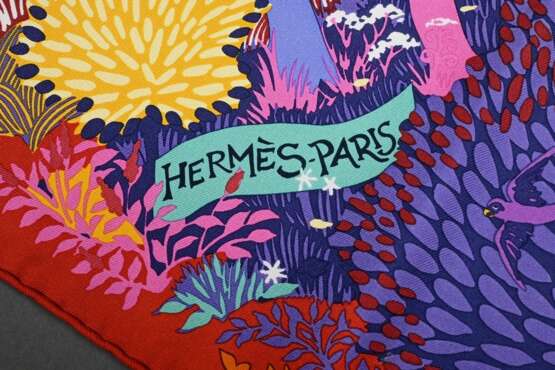 Hermès Seiden Carré "Dans un jardin anglais", viel… - Foto 3 Hermès Seiden Carré "Dans un jardin anglais", viel… - Foto 3