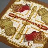 Hermès Seiden Carré "Selles a Housse" in bordeaux/… - Foto 1