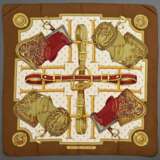 Hermès Seiden Carré "Selles a Housse" in bordeaux/… - Foto 2