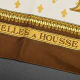 Hermès Seiden Carré "Selles a Housse" in bordeaux/… - Foto 3