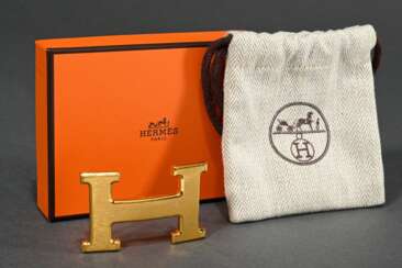 Hermès Constance ‘H’ belt buckle, gold-plated meta…