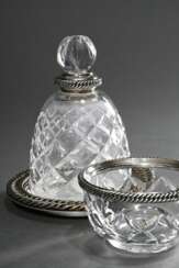 3 Teile Hermès Vintage Kristall Flakon (H. 14cm) u…