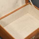 Small brown vintage leather suitcase with embossed… - photo 6