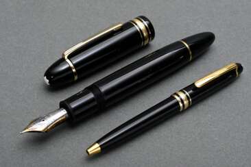 2 Diverse Montblanc Schreibgeräte: Kolben Füllfede…