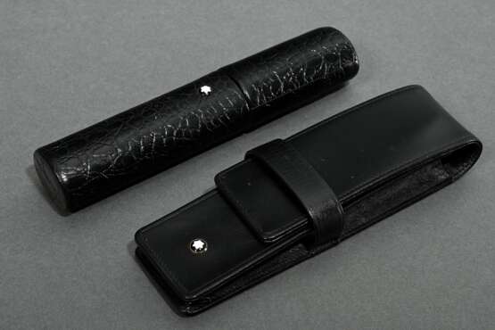2 Various original black Montblanc cases: 1x embos… - photo 1 2 Various original black Montblanc cases: 1x embos… - photo 1