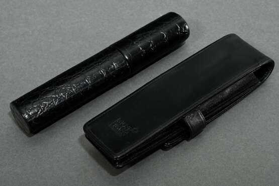 2 Various original black Montblanc cases: 1x embos… - photo 2 2 Various original black Montblanc cases: 1x embos… - photo 2