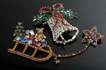 2 Diverse Teile Vintage Weihnachts-Modeschmuck Nad…