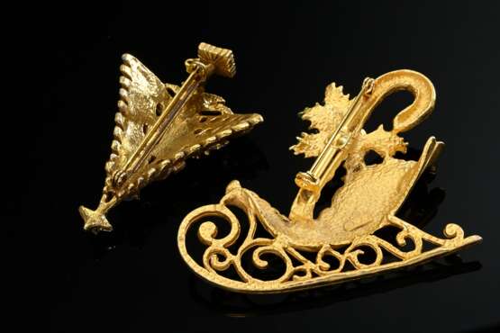 2 Various pieces of Christmas costume jewellery ca… - photo 2 2 Various pieces of Christmas costume jewellery ca… - photo 2