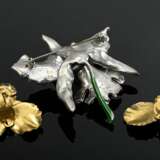 3 Pieces of floral costume jewellery with rhinesto… - photo 3