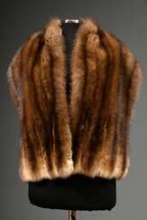 Kurzer Zobel Schal mit Seidenfutter, 146x30cm…