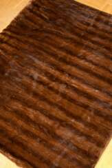 Mittelbraune Nerz Decke mit Wildlederfutter, 103x1…