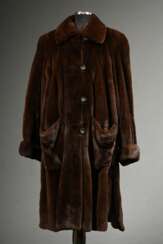 Gerupfter Nerz Mantel mit aufgesetzten Taschen, Vo…