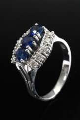 Wempe Weißgold 750 Ring mit Birma Saphiren (zus. c…