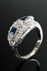 Weißgold 585 Ring mit Altschliff Diamanten (zus. c…