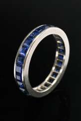 Weißgold 750 Memoryring mit Saphir Carrés, 4g, Gr.…