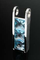 Moderner Bunz Platin 950 Anhänger mit 3 Topasen im…