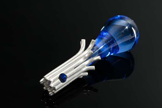 Futuristic Bunz platinum 950 pendant with large sy… - photo 2