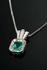 2 Teile Weißgold 585 Schmuck: feiner Anhänger mit …