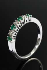 Weißgold 750 Ring mit Achtkant Diamanten (zus. ca.…