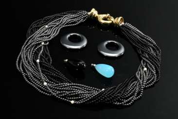 5 Diverse Teile Wilm Schmuck: Titan Collier mit Ba…