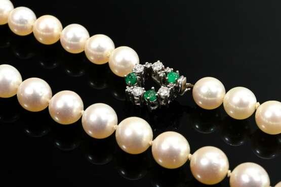 Zuchtperlen Choker an Weißgold 750 Schließe mit Br… - Foto 1 Zuchtperlen Choker an Weißgold 750 Schließe mit Br… - Foto 1