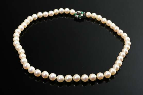 Zuchtperlen Choker an Weißgold 750 Schließe mit Br… - Foto 2 Zuchtperlen Choker an Weißgold 750 Schließe mit Br… - Foto 2