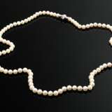 Zuchtperlenkette an Weißgold 585 Brillantschließe … - Foto 1