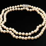 2 Teile Perlschmuck: Zuchtperlenkette mit integrie… - Foto 1