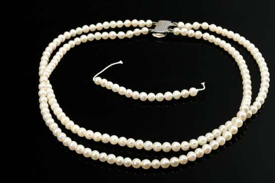 Double strand freshwater cultured pearl necklace w… - photo 1