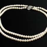 Double strand freshwater cultured pearl necklace w… - photo 2