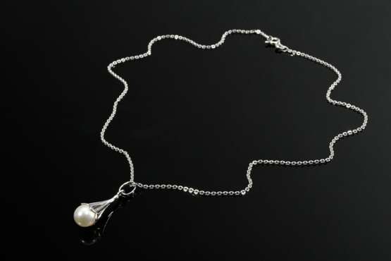 2 pieces of 750 white gold link chain (L. 41 cm) w… - photo 1 2 pieces of 750 white gold link chain (L. 41 cm) w… - photo 1