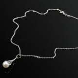 2 pieces of 750 white gold link chain (L. 41 cm) w… - photo 1