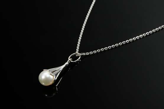 2 pieces of 750 white gold link chain (L. 41 cm) w… - photo 2 2 pieces of 750 white gold link chain (L. 41 cm) w… - photo 2