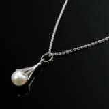 2 pieces of 750 white gold link chain (L. 41 cm) w… - photo 2