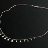 Delicate Art Nouveau platinum necklace with 16 han… - photo 1