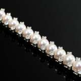 Elegantes Weißgold 750 Armband mit Zuchtperlen (Ø … - Foto 3